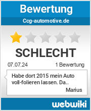 Bewertungen zu ccg-automotive.de