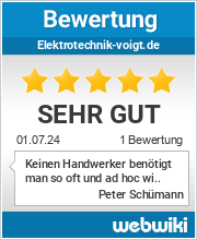 Bewertungen zu elektrotechnik-voigt.de