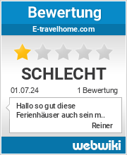 Bewertungen zu e-travelhome.com