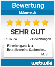 Bewertungen zu mybuero.ch