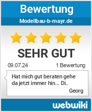 Bewertungen zu modellbau-b-mayr.de