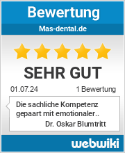Bewertungen zu mas-dental.de