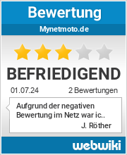 Bewertungen zu mynetmoto.de