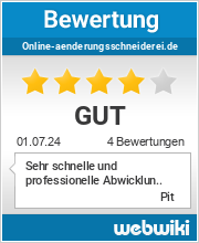 Bewertungen zu online-aenderungsschneiderei.de