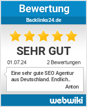 Bewertungen zu backlinks24.de