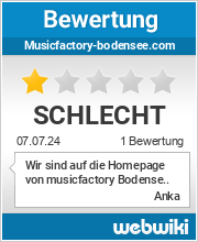 Bewertungen zu musicfactory-bodensee.com
