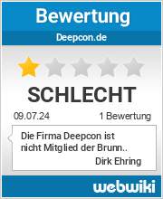 Bewertungen zu deepcon.de
