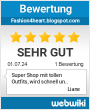 Bewertungen zu fashion4heart.blogspot.com