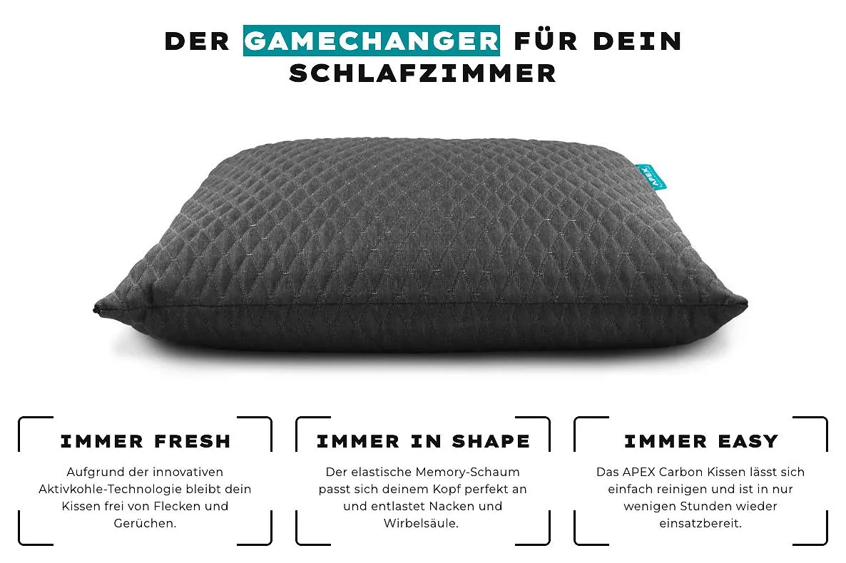 Ergonomisches Nackenstützkissen mit Aktivkohle-Technologie APEX sleep
