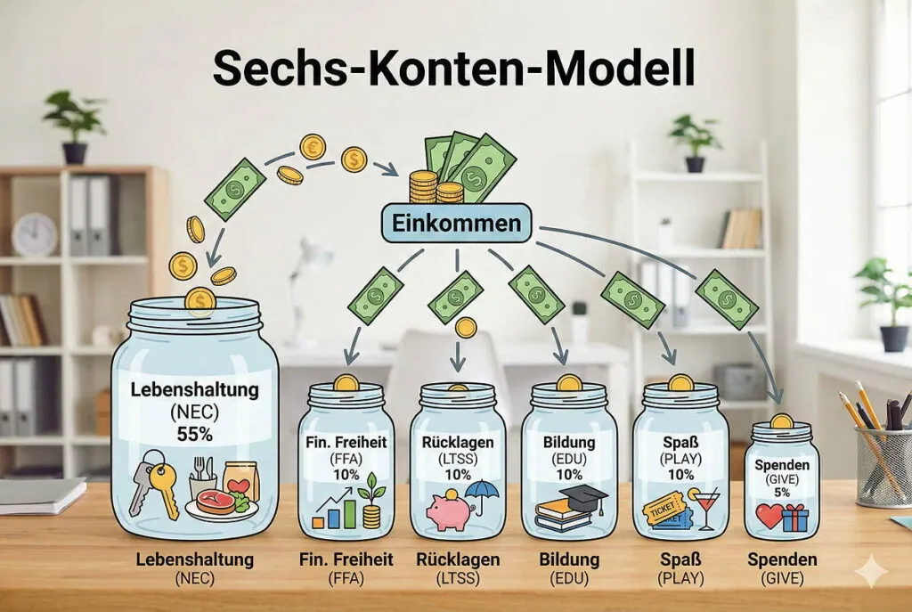 Das sechs Konten Modell – So funktioniert die Finanzstrategie