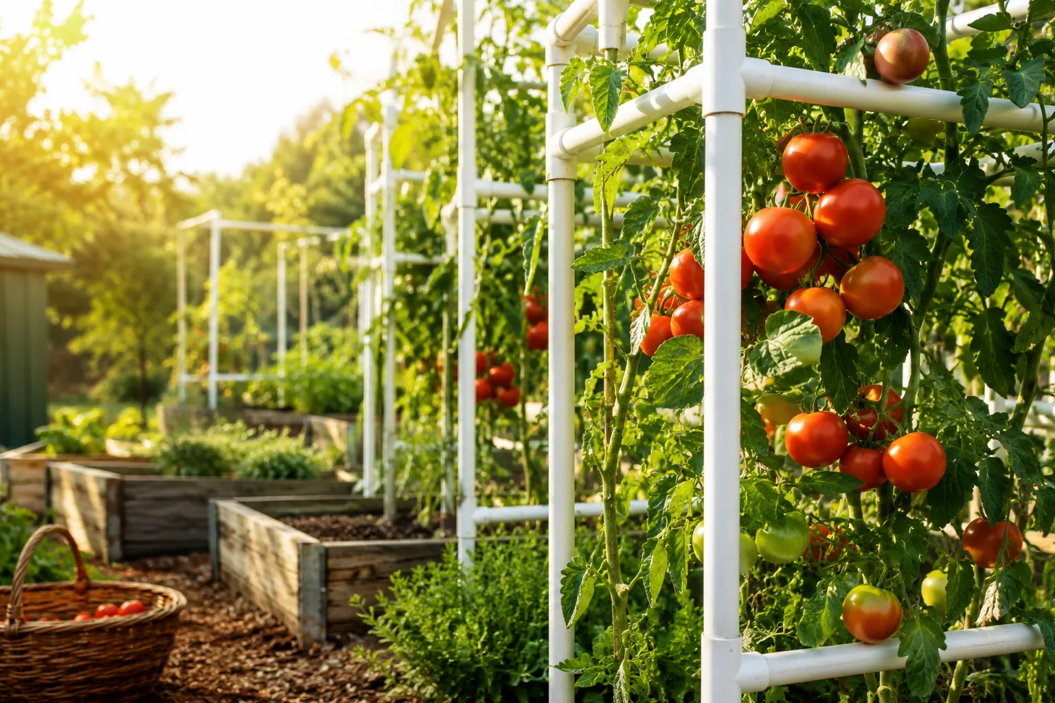 Tomaten-Unterstände aus PVC-Rohren günstig selber bauen – Der komplette Ratgeber 2026
