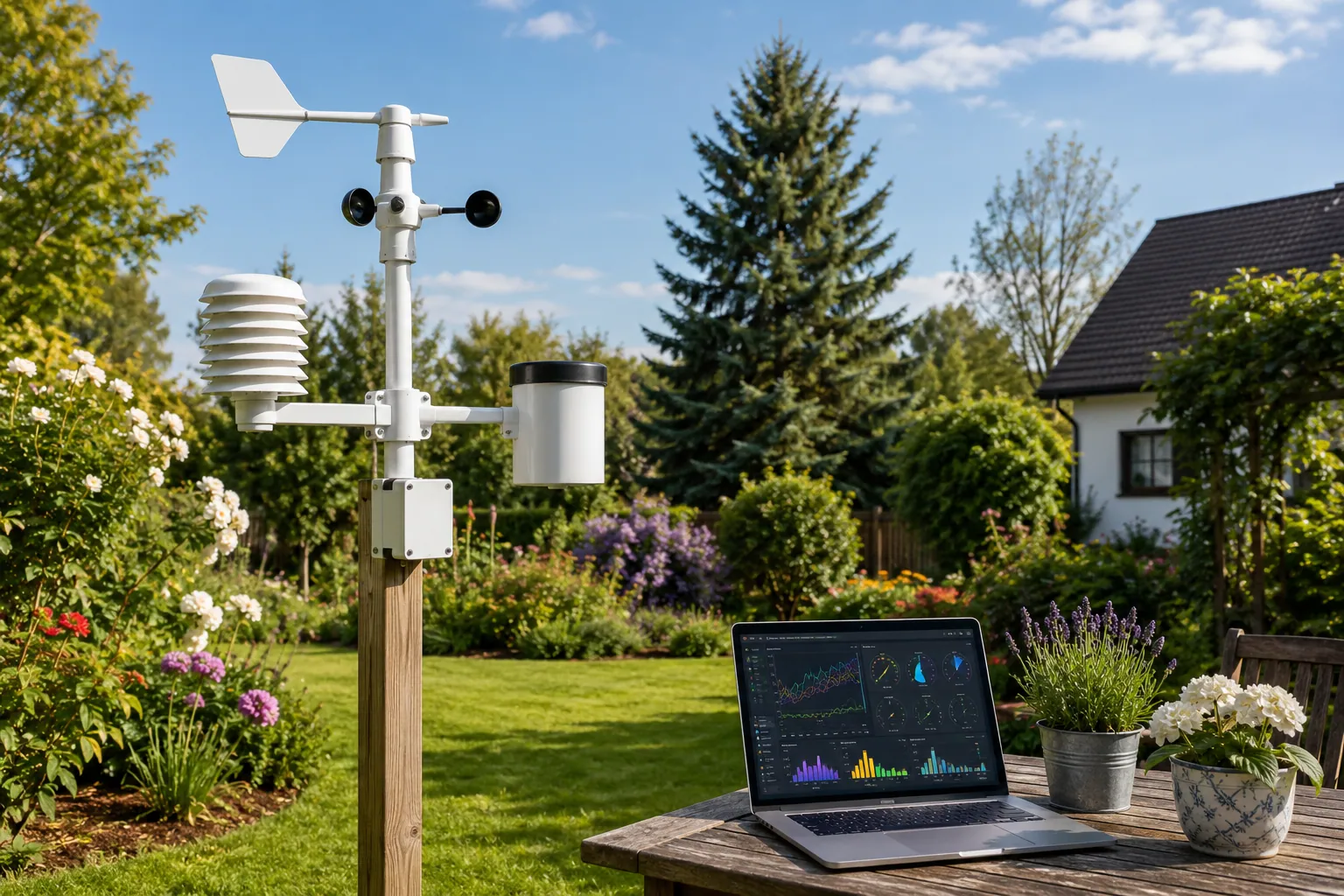 Eine eigene Wetterstation im Garten aufbauen und Daten lokal auswerten
