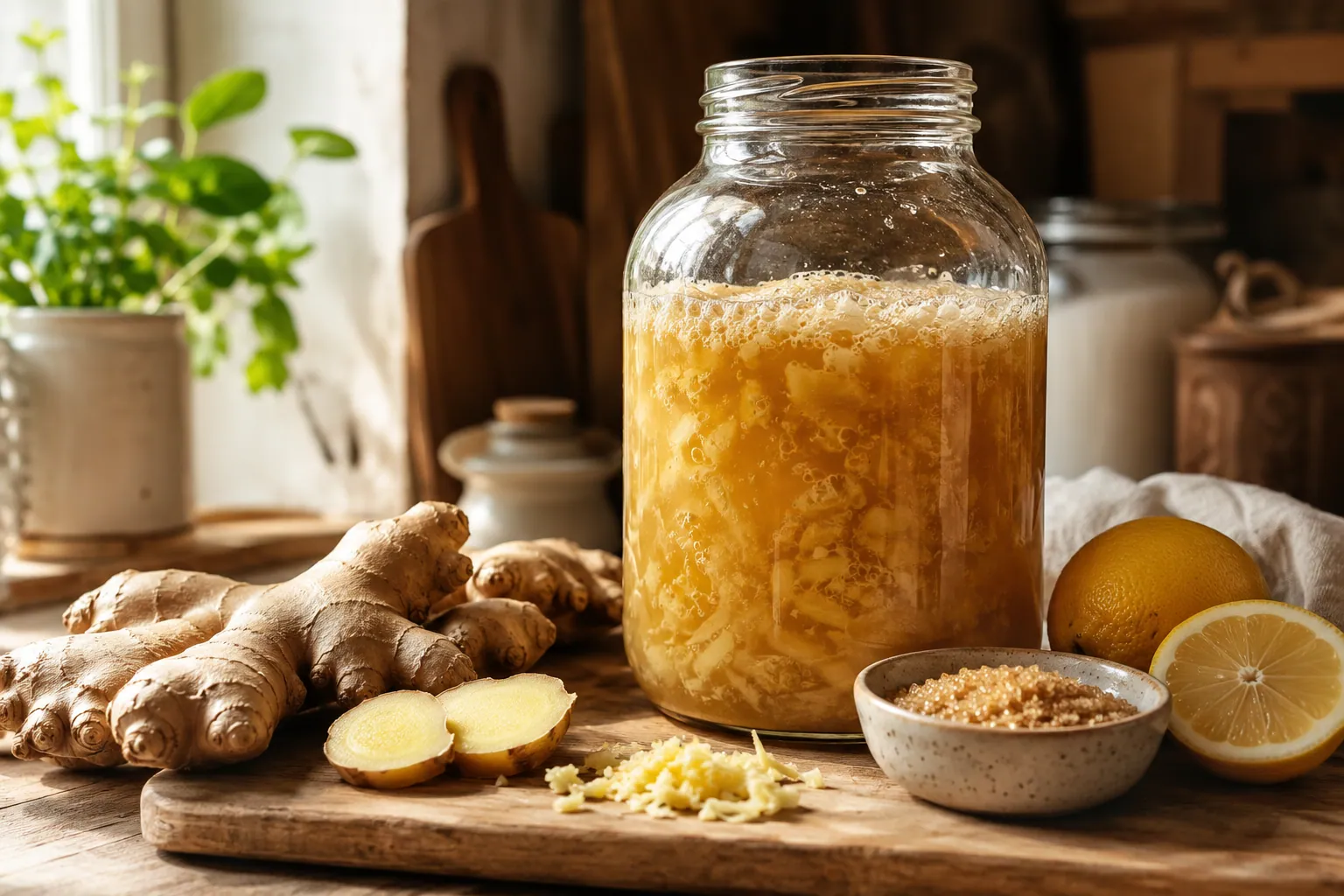 Ingwer-Bier (Ginger Beer) mit echtem Ginger Bug selbst brauen