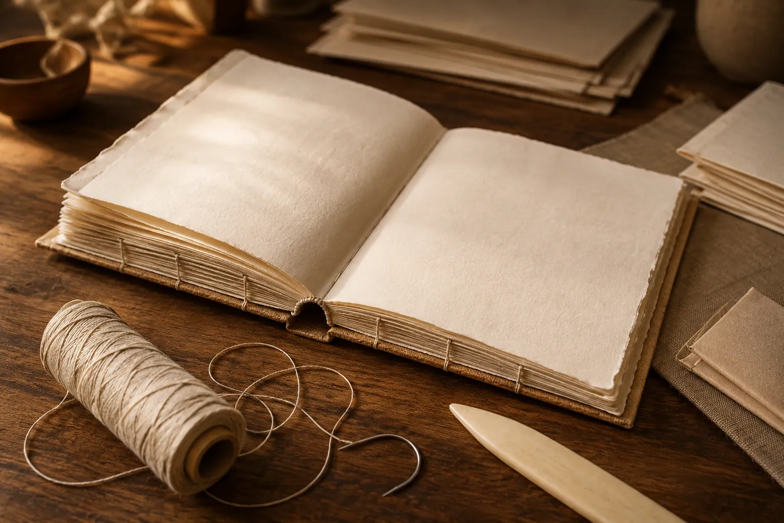 Buch binden lernen: Die klassische Fadenheftung für Notizbücher