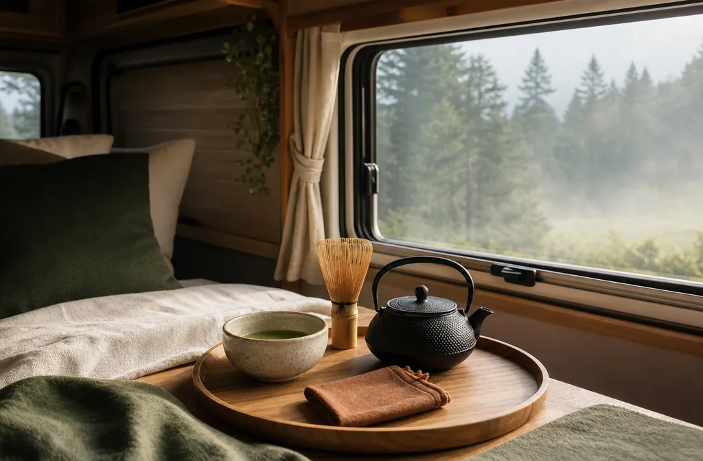 Wie man eine traditionelle Teezeremonie im Campervan zelebriert