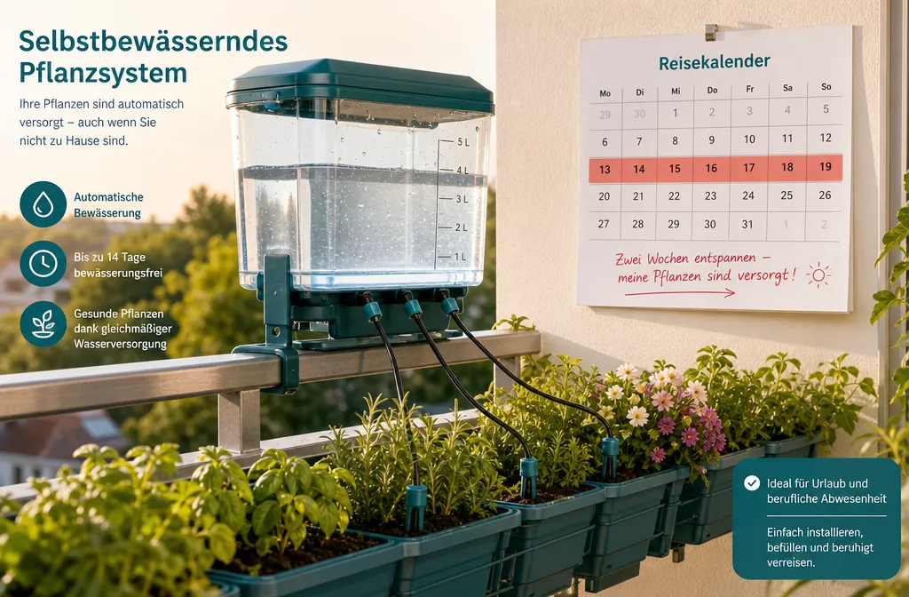 Selbstbewässerungssysteme für Pflanzen bei längerer Abwesenheit