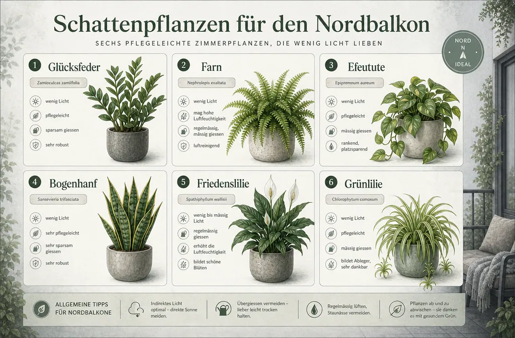 Was muss ich beim Pflanzenkauf für den Nordbalkon beachten