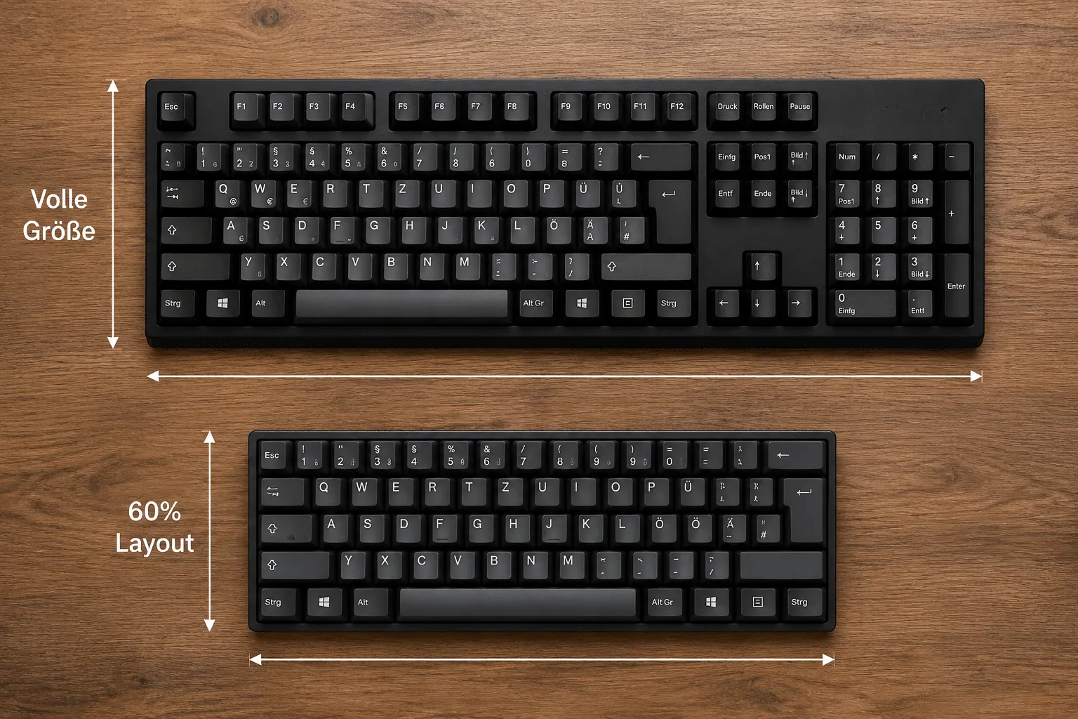 Warum dein nächstes Keyboard kein Numpad haben sollte (Ein Plädoyer für 60%-Layouts)